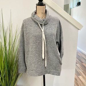J. Crew cotton/wool blend hoodie with cowl neck